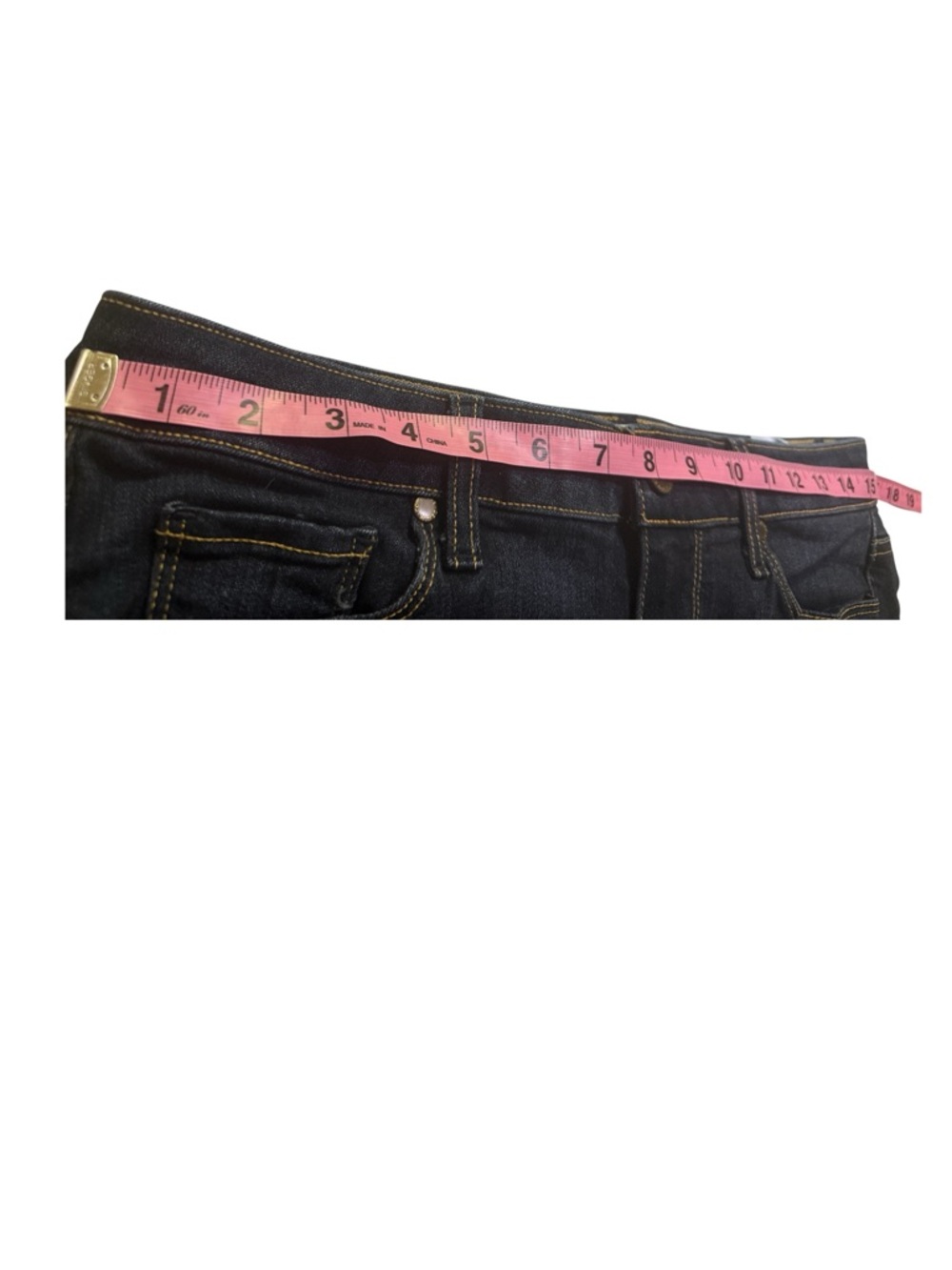 PAIGE Manhattan Bootcut Jeans Dark Wash Low-Mid Rise Size 29 (Measures 30) - Picture 8 of 8